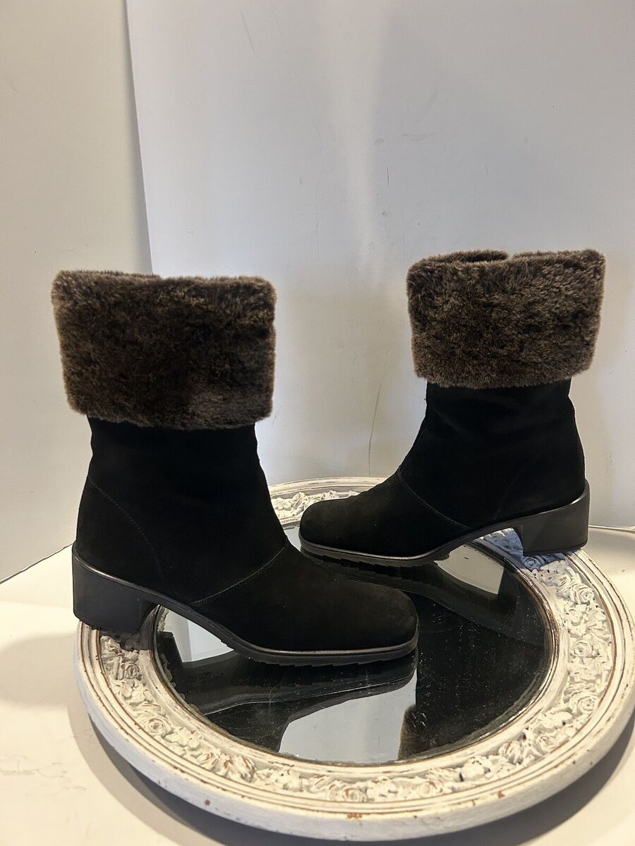 Salvatore Ferragamo Suede + Fur trim Winter Fashion Boots 7 Salvatore Ferragamo Suede + Fur trim Winter Fashion Boots 7