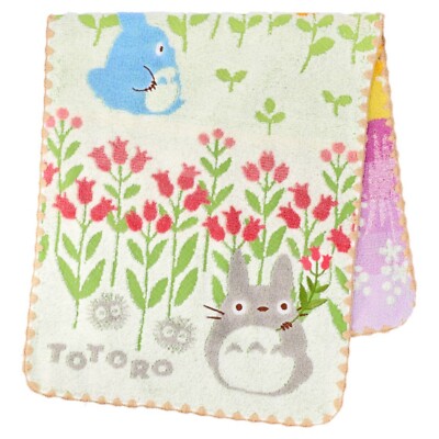 My Neighbor Totoro Cotton Face Towel ( Wild Flower ) Studio Ghibli New Japan New