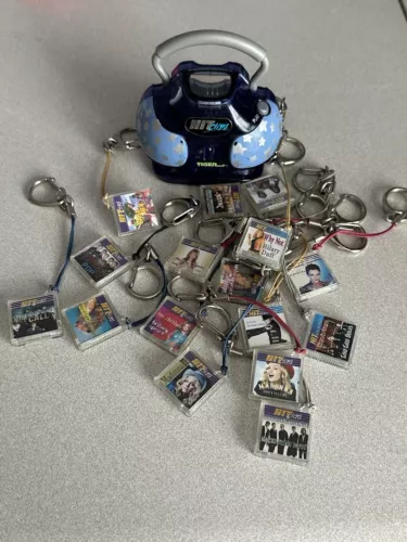 Vintage Tiger HIT Clips With 16 Clips Blue Player Gray Stars 2001 WORKS