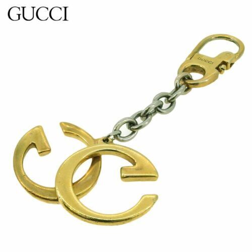 GUCCI key chain double-G Gold & Silver hardware Authentic GUCCI key chain double-G Gold & Silver hardware Authentic