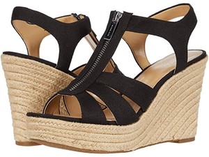 michael kors berkley weave canvas espadrille wedges