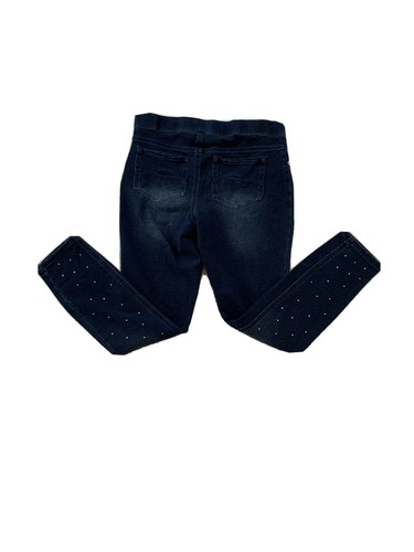 Justice Blue Cotton Stretch Jean, Youth Size 12 Slim, Excellent Bedazzled - Picture 2 of 3