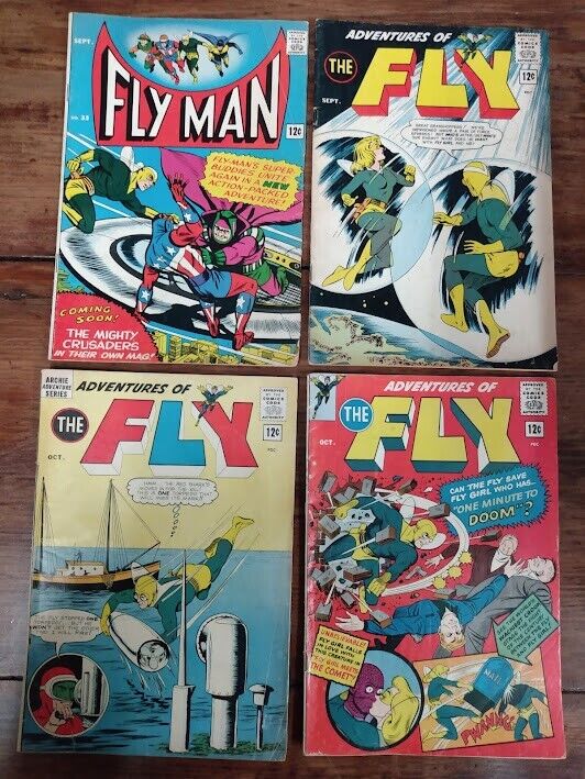 ADVENTURES OF THE FLY & FLY MAN~SILVER AGE COMICS!