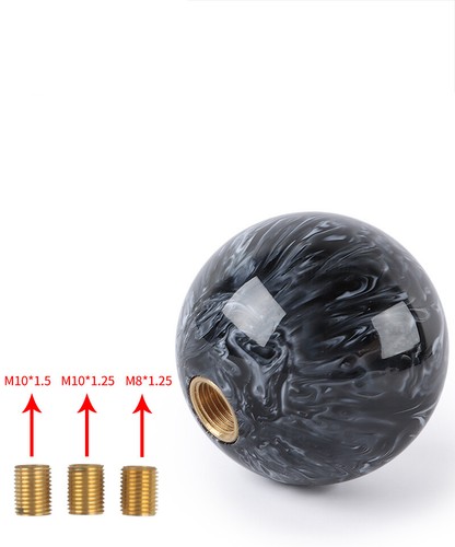 Gray Universal Round Ball Manual Car Gear Shift Knob Stick Shifter Lever Head - Picture 4 of 4