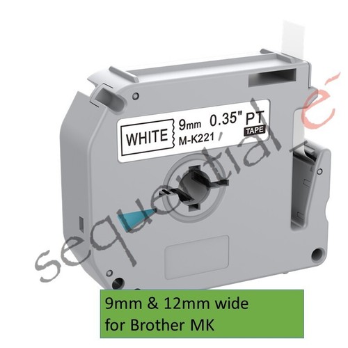 Compatible MK-621 M-K621 MK621 BLACK on YELLOW 9mm x 8m for MK BROTHER P-TOUCH - Picture 8 of 21