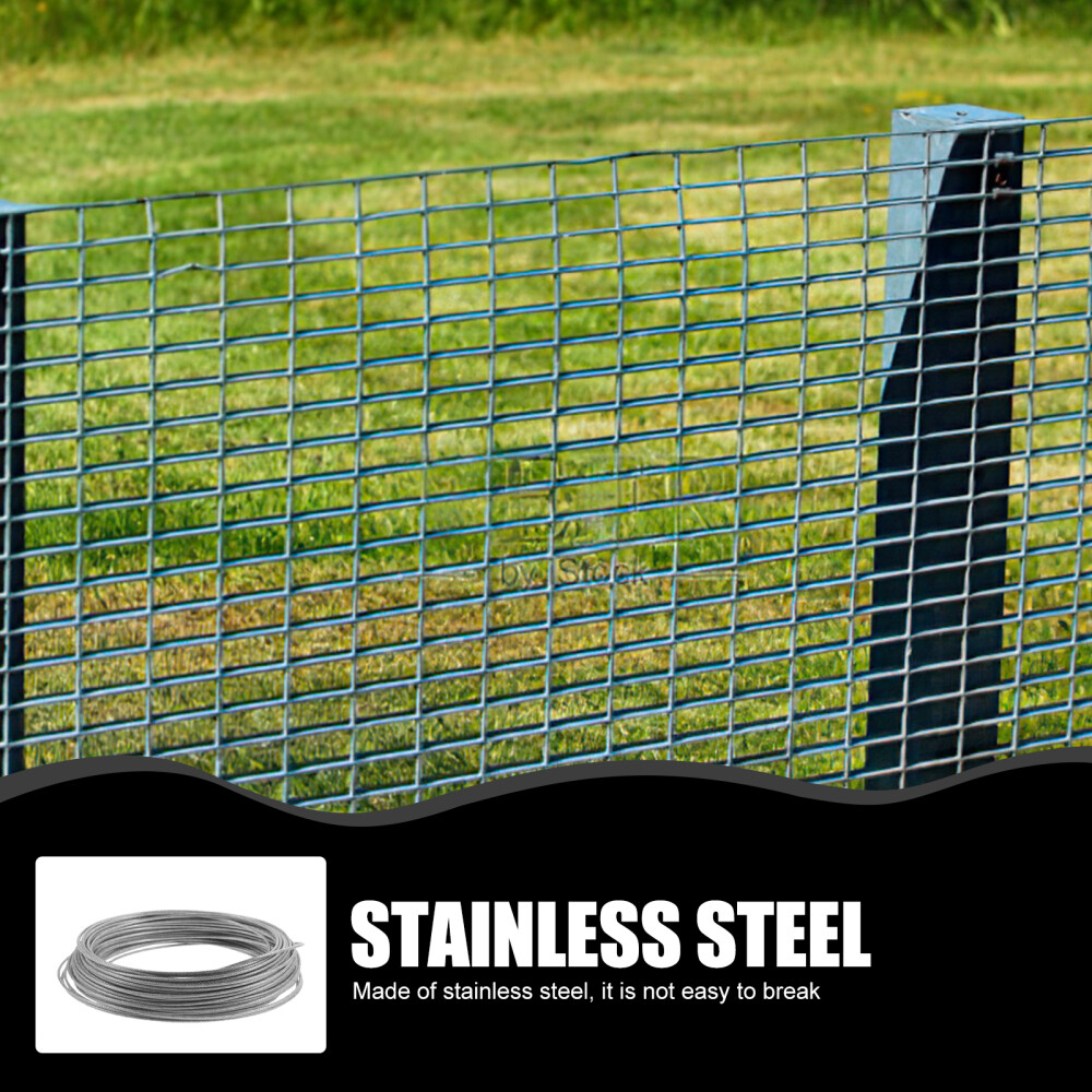 30M Stainless Steel Garden Wire Rope Kit Cable Wire Rope Catenary Wire