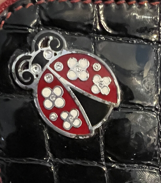 BRIGHTON LADY BUG Leather zip around small NO COPYING Purse WALLET