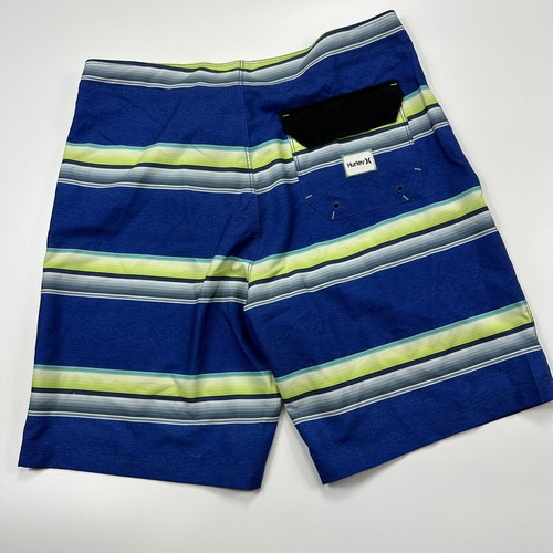 Hurley Board Shorts Serape Stripes Blue Swim Men's Size 33 - Picture 12 of 15