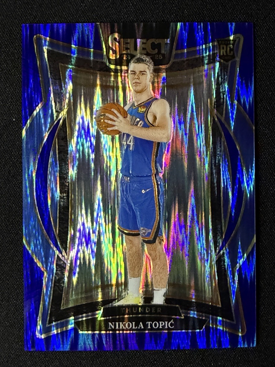 2024-25 Select Nikola Topic Blue Flash Prizm 46/99 #396 Rookie Thunder