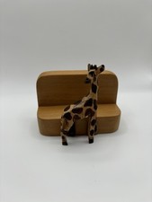 Vintage souvenir hand carved made in kenya giraffe  4”x2”
