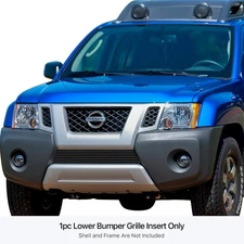 For Nissan Xterra 09-12 APG 1-Pc Black 8x6 mm Horizontal Billet Bumper Grille