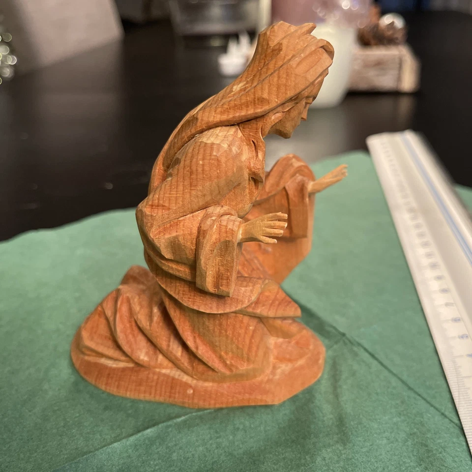 Oberammergau Lang Krippenfigur MARIA Naturholz 11 cm Hoch Neu - Bild 3 von 4