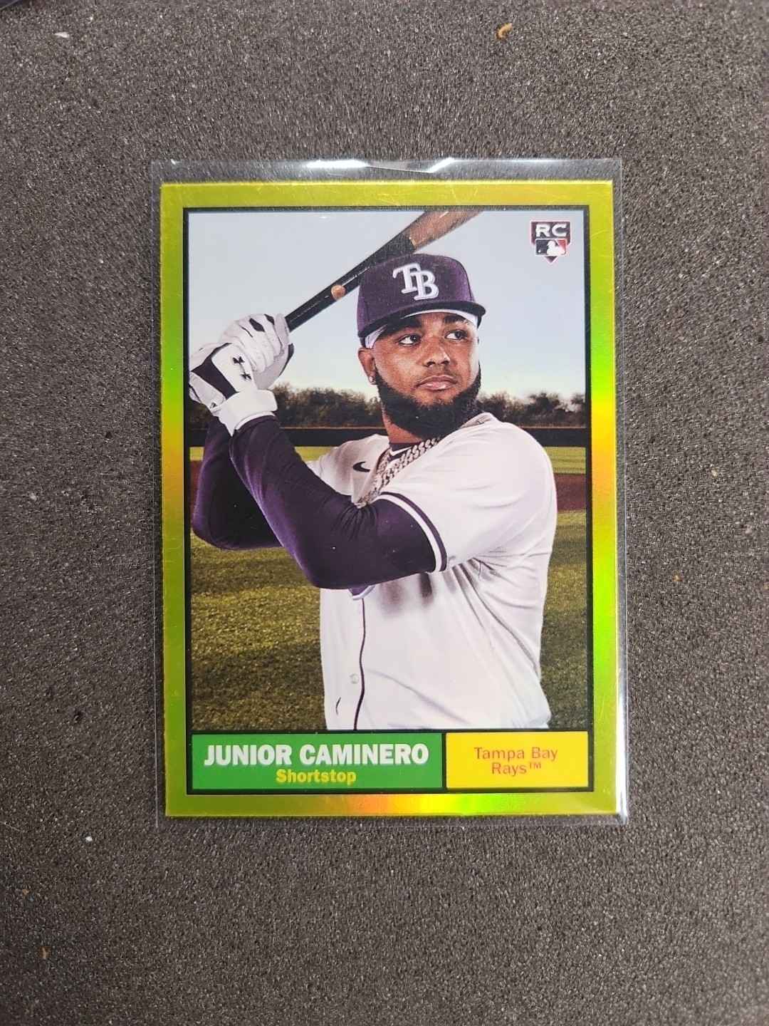 2024 Topps Archives - 1961 Topps Junior Caminero #33 Yellow Foilboard (RC)
