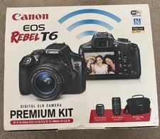Canon EOS Rebel T6 DSLR Digital Camera Premium Kit Excellent Condition