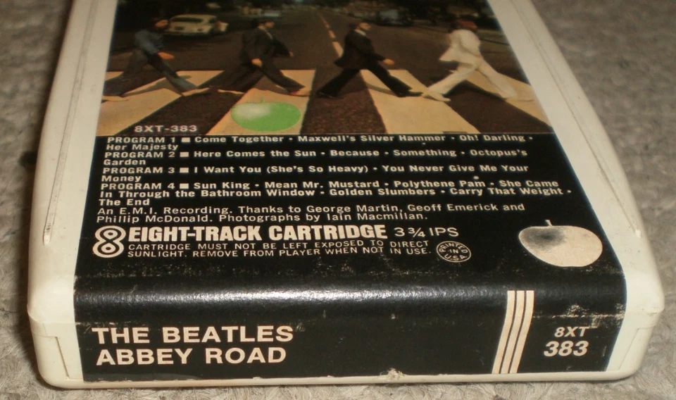 8 Track Cassette The Beatles Abbey Road 8XT 383 Apple Very Good Condition - Bild 4 von 4