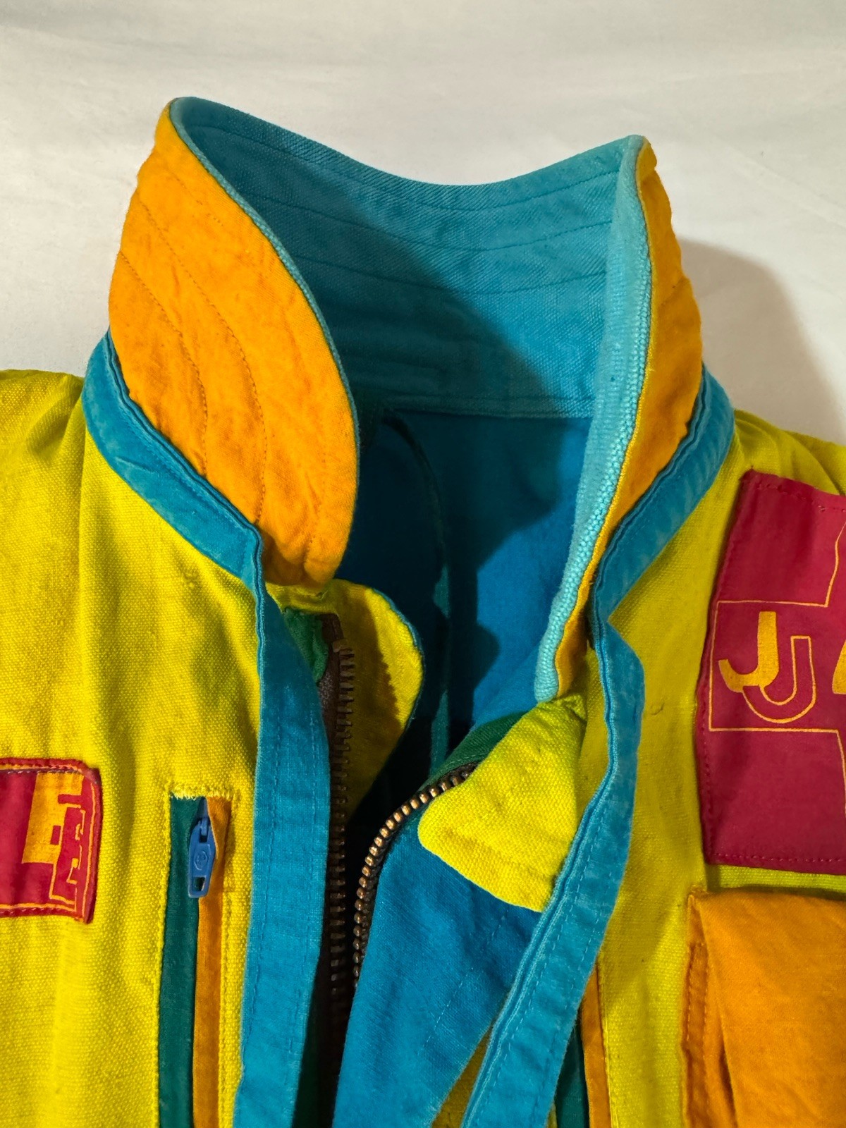 Multicolor Reversible Full Zip Jacket Funky Hippy… - image 11