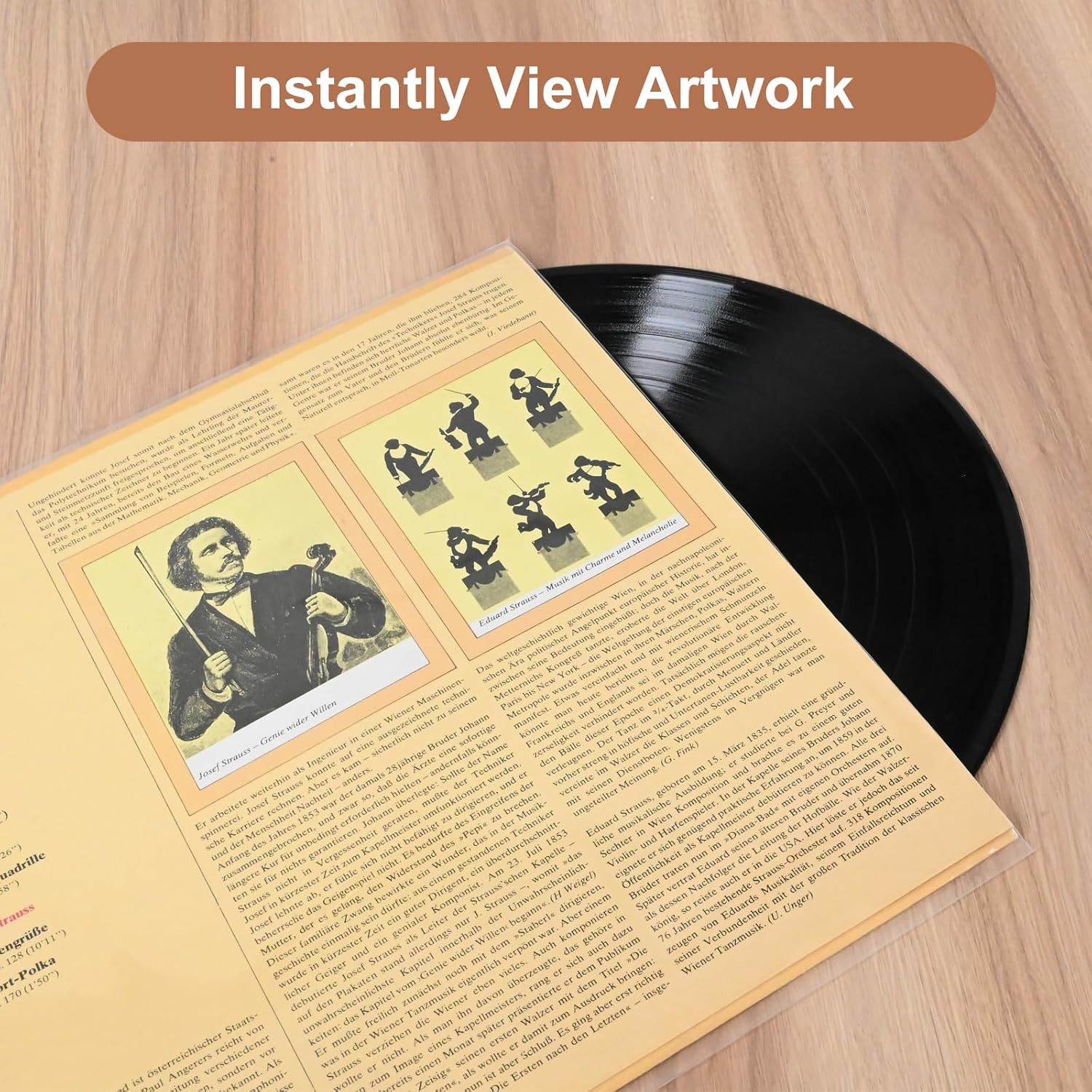 25Ct Gatefold Vinyl Outer Sleeves - 12 Inch Record Protective Sleeves, Premium