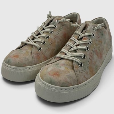 Paul Green Hadley Women's Size 7.5 US Beige Leather Sneakers NIB