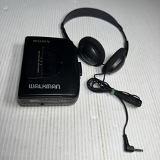 SONY Walkman WM-EX10 Cassette Player TRH-2 Headphones - NEEDS BELT S REPLACED