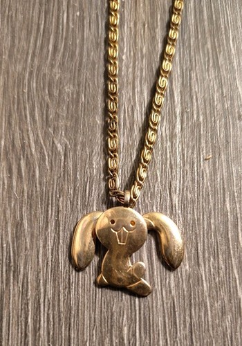 Vintage 1976 Avon Flopsy Hase Kaninchen mit Gelenkohren Halskette - Bild 2 von 4
