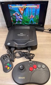 SNK Neo Geo CD Console Tested & Working 2 Controllers AV Cables Power Adapter
