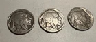 Lot Of 3 Buffalo Nickels, Circulated, 1930S, 1935D, 1936D
