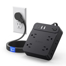Surge Protector Extension Cord, 12 in 1 Power Strip with 8 AC Outlets 2 USB-A...