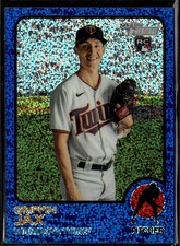 2022 Topps Heritage #268 Griffin Jax Chrome Blue Sparkle