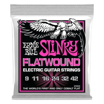 Ernie Ball EB2593 9-42 Super Slinky Flatwound - E-Gitarrensaiten