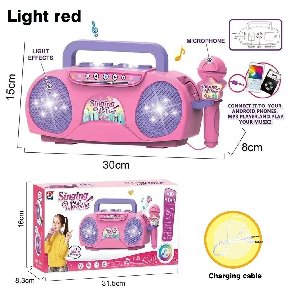 Stand Up Microphone Kids Child Microphone Demon Hunters Music Light-Up Sing