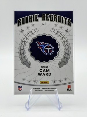 2025 Donruss Optic CAM WARD #1 RC Rookie Recruits - Tennessee