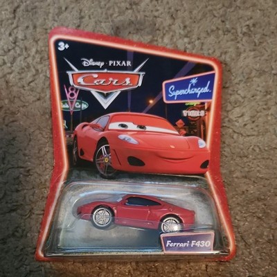Mattel Supercharged Ferrari F430 Diecast Car 1:55 Disney Pixar Cars Red Unopened