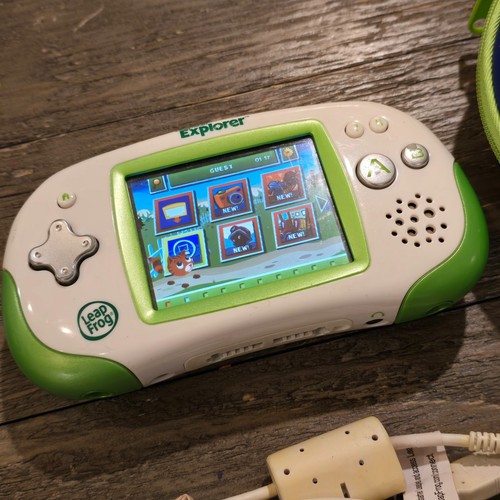 Leapfrog Leapster Explorer Handheld Learning System w Case 6 Games Camera Cords - Picture 3 of 22