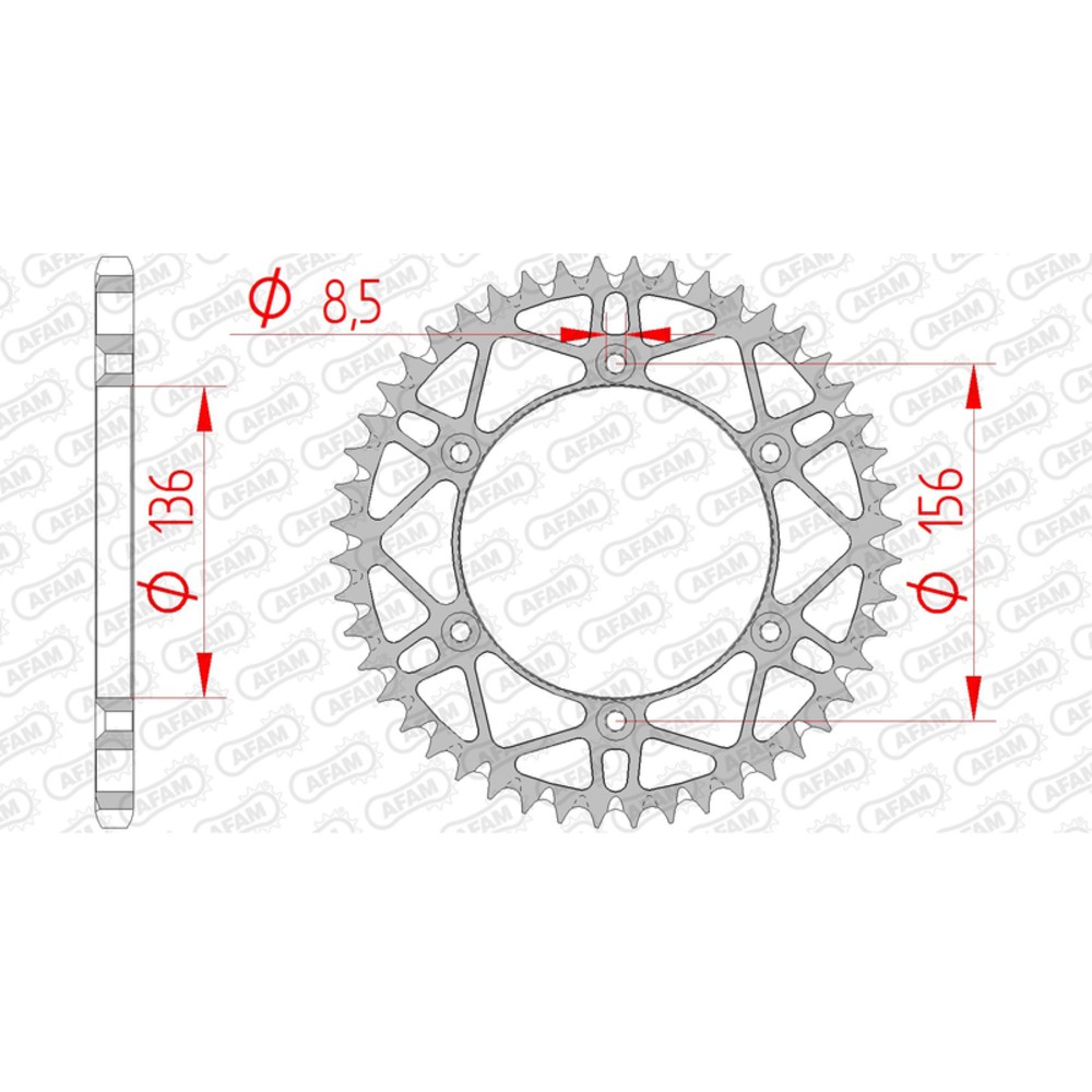 Crown AFAM Steel Autolimpiable 14206-paso 520 for Moto Spare Parts & Accessories