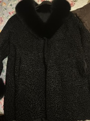Used astrakhan and mink fur coat / pelccia di astrakan e vone used