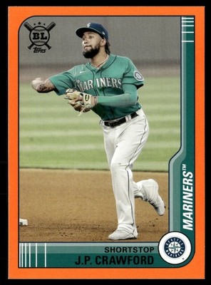 2021 Topps Big League #18 J.P. Crawford Seattle Mariners Orange