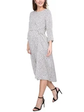Hatch Maternity Women’s THE LAUREN DRESS  White Cheetah Size 2 (M/8-10) $328 NEW