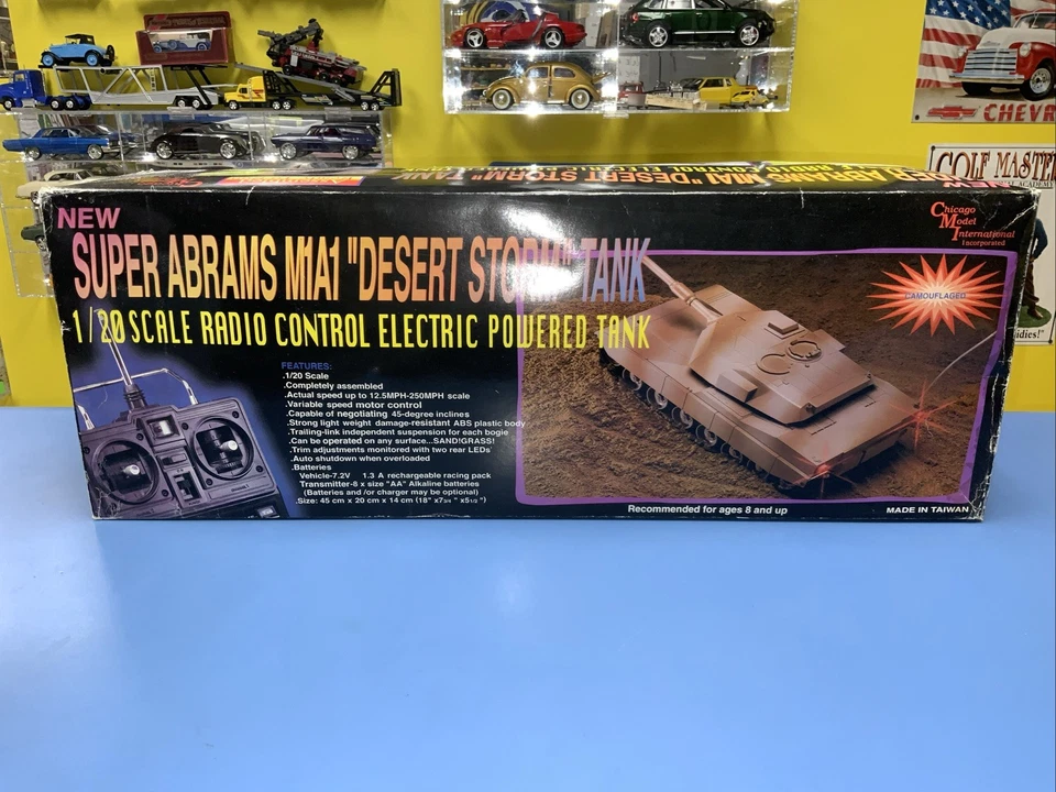 Vintage Chicago Model International 1/20 Super ABRAMS M1A1 Desert Storm R/C - Image 2 of 4