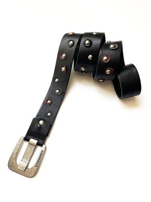 Vintage Dsquared2 studded rivets Leather Belt Y2K Dsquared