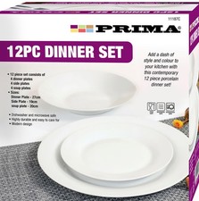 Prima 12pc Dinner Set - White Colour ( 11187C)