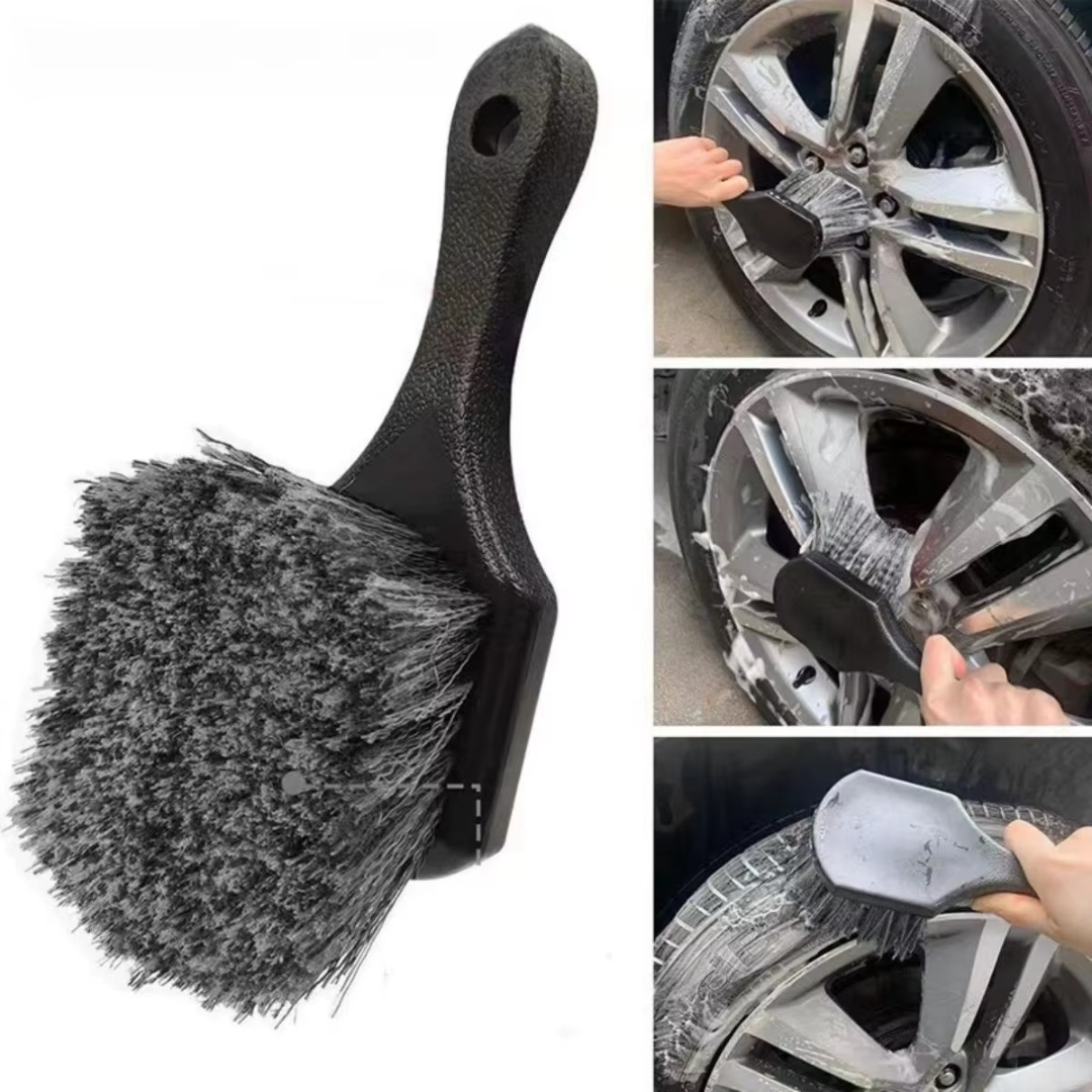 Car Wheel Cleaning Brush Short Handle Tire Rim Wash Detailing Tool
