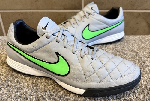 Nike Tiempo Legacy Turf TF Grass Sneakers 631517-030 Wolf Grey/Green Men's Sz 12