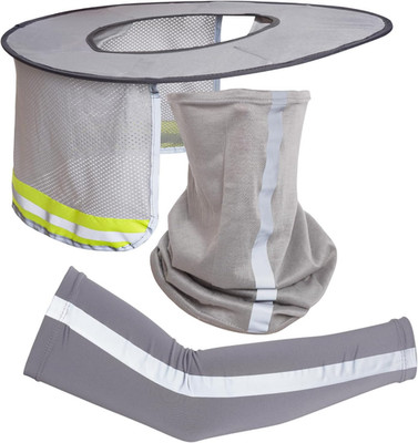 3 Pcs Hard Hat Sun Shade High Visibility Full Brim Mesh Neck Sun Shield Sunshade