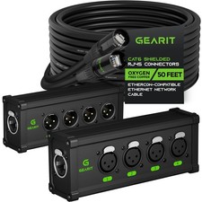 GEARit 50ft EtherCon-Compatible Cable  4CH Extender Black