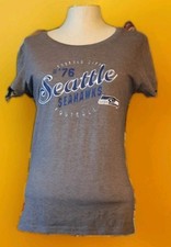 NFL Team Apparel Gray L/G Emerald City est '76 Seattle Seahawks Football T Shirt