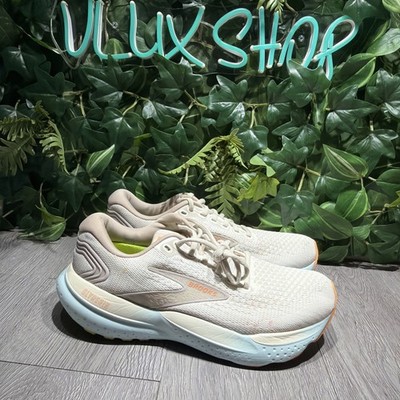 Brooks Womens Glycerin 21 1204081B195 White Running Shoes Sneakers Size 9.5  B