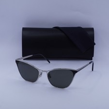 Saint Laurent SL409 001 Silver/Grey 55-20-145 Sunglasses New Authentic