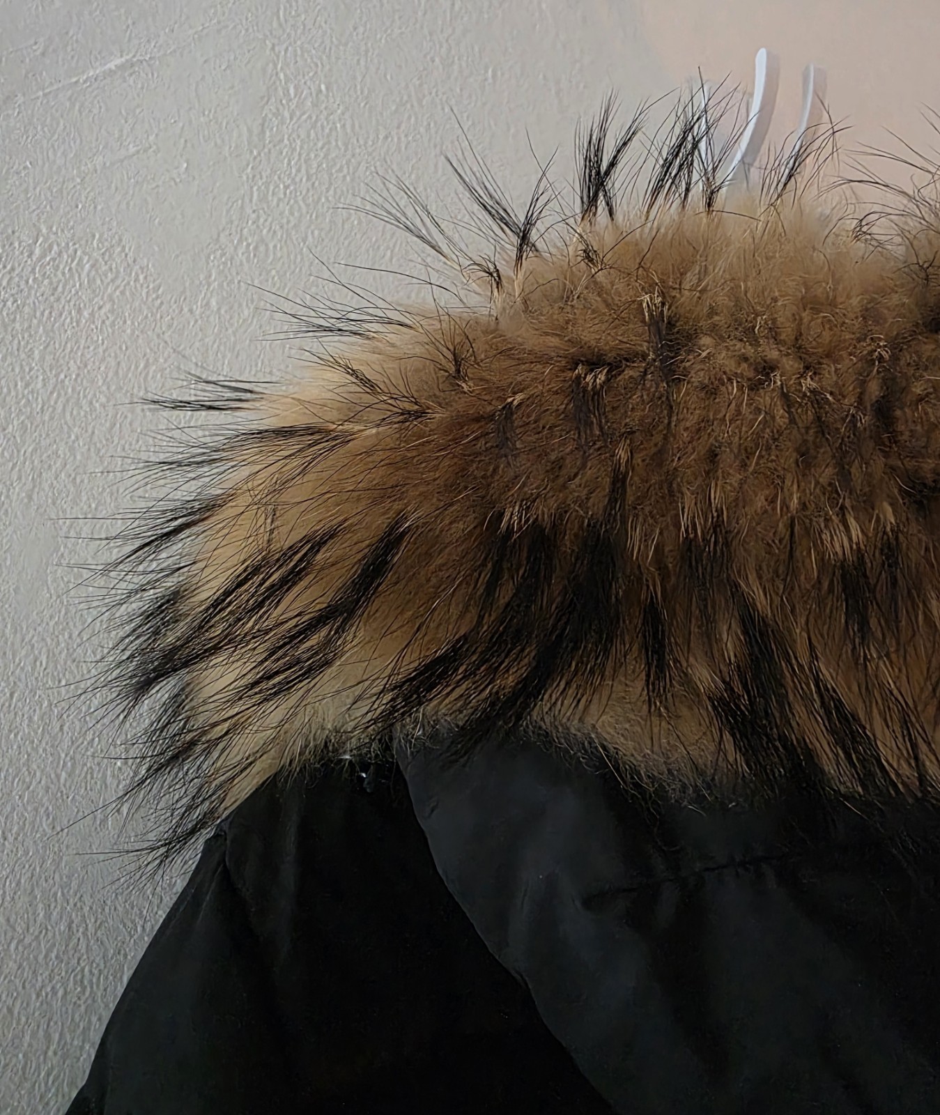 MONCLER Khloe Long Black Puffer Down Parka Coat Fox Fur Trim Size 1 $3,470 RRP image 9