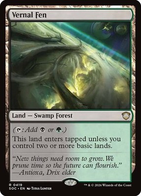 NM Vernal Fen, MTG, Strixhaven Commander, Magic the Gathering, 419