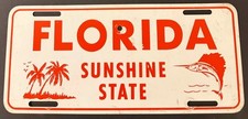 Vintage Florida Sunshine State Booster Licens...